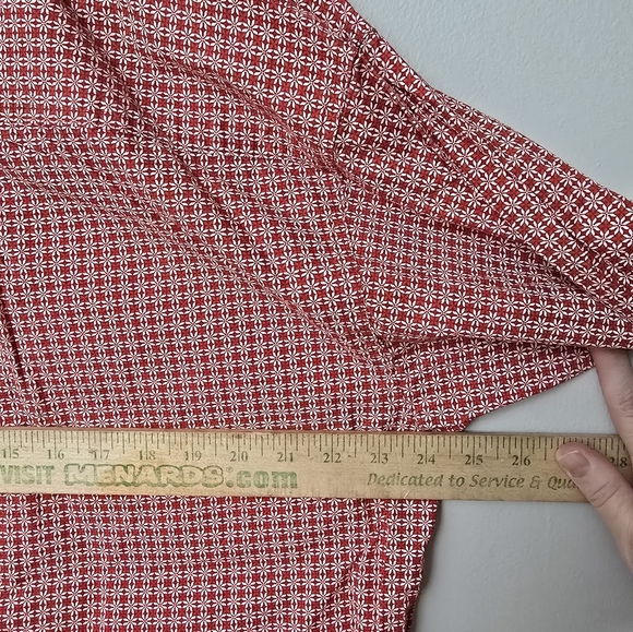 Ariat Shirt Men Large Red Floral Print Western Cowboy Rodeo Long Sleeve - Picture 8 of 11